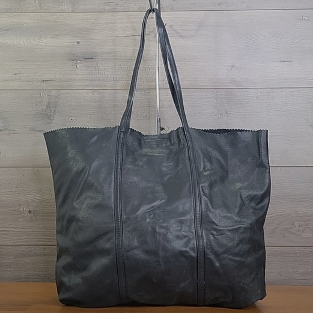 Banana Republic Black Leather Tote Bag